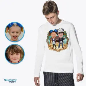 Personalized Korean Siblings Shirt: Transform Kids’ Photos into Cultural Treasures Custom arts - korean culture www.customywear.com