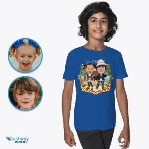 Personalized Korean Siblings Shirt: Transform Kids’ Photos into Cultural Treasures Custom arts - korean culture www.customywear.com