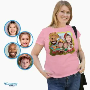 Personalized Mexican Family Portrait Tees | Custom Photo T-shirt Art Adult shirts www.customywear.com