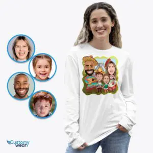 Personalized Mexican Family Portrait Tees | Custom Photo T-shirt Art Adult shirts www.customywear.com