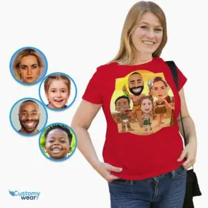 Capture History with a Custom Caveman Family Portrait Tee – Personalized Ancient Tribe Design Adult shirts www.customywear.com