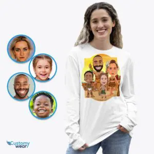 Capture History with a Custom Caveman Family Portrait Tee – Personalized Ancient Tribe Design Adult shirts www.customywear.com