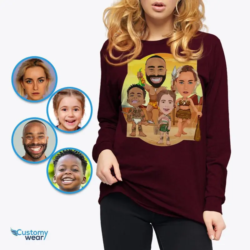 Capture History with a Custom Caveman Family Portrait Tee – Personalized Ancient Tribe Design Adult shirts www.customywear.com