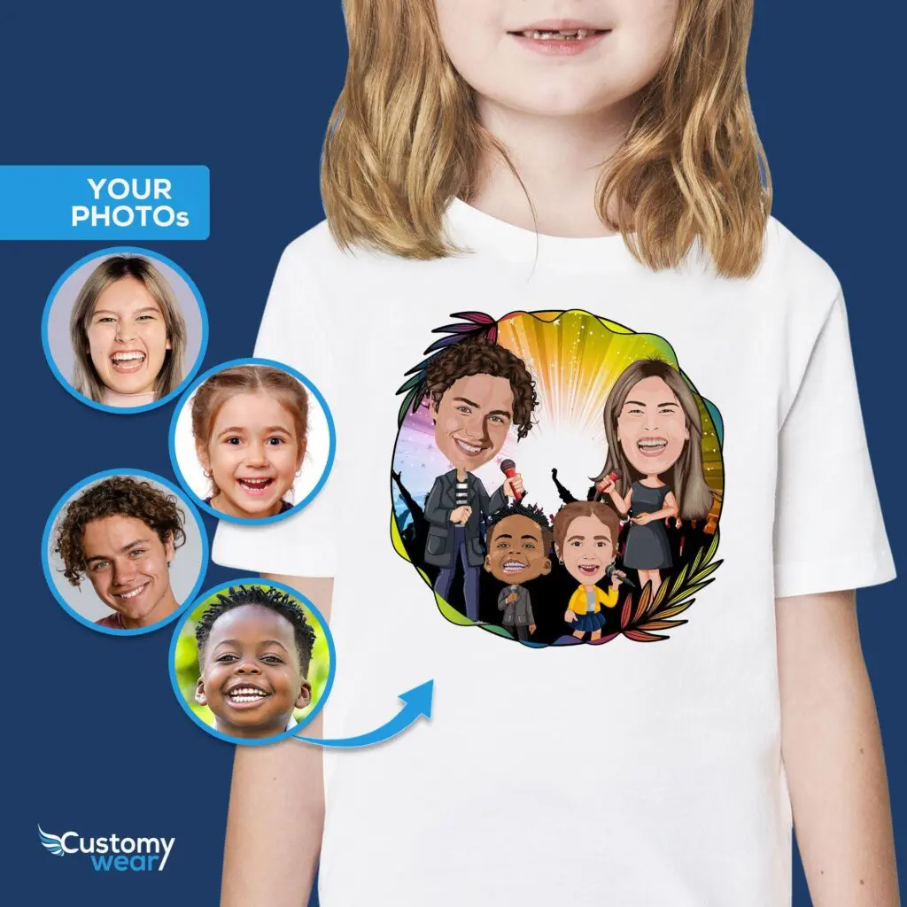 Personalized Singer Family Youth Shirt | Singing Family Gifts for Young Girls Axtra - ALL vector shirts - male www.customywear.com