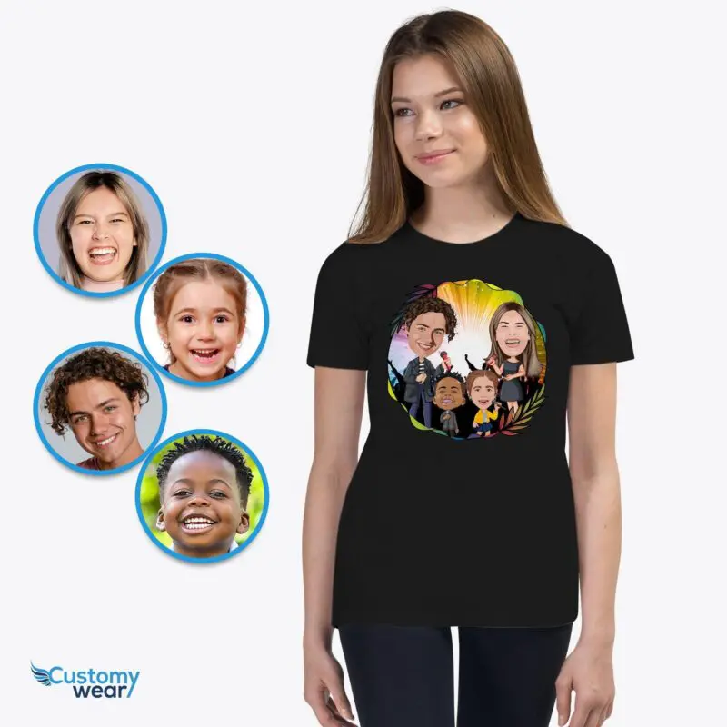 Personalized Singer Family Youth Shirt | Singing Family Gifts for Young Girls Axtra - ALL vector shirts - male www.customywear.com