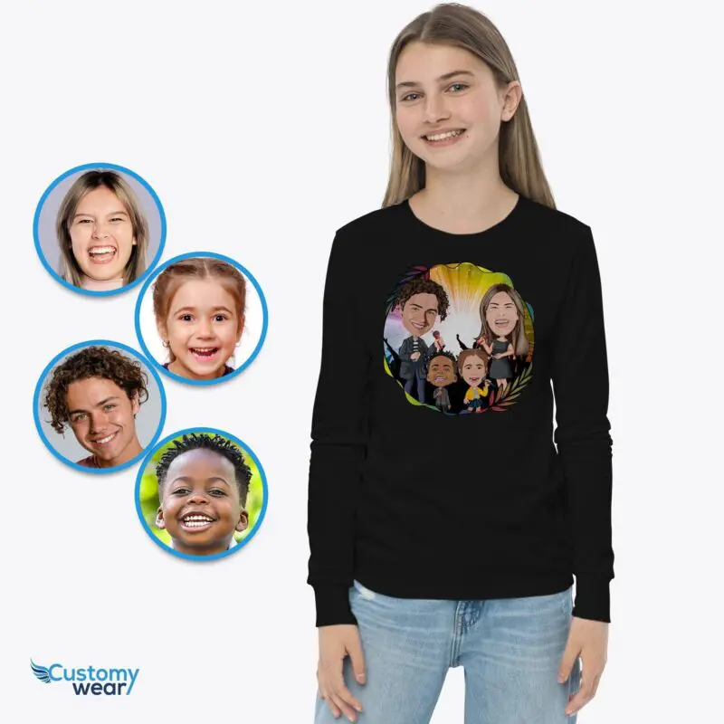 Personalized Singer Family Youth Shirt | Singing Family Gifts for Young Girls Axtra - ALL vector shirts - male www.customywear.com