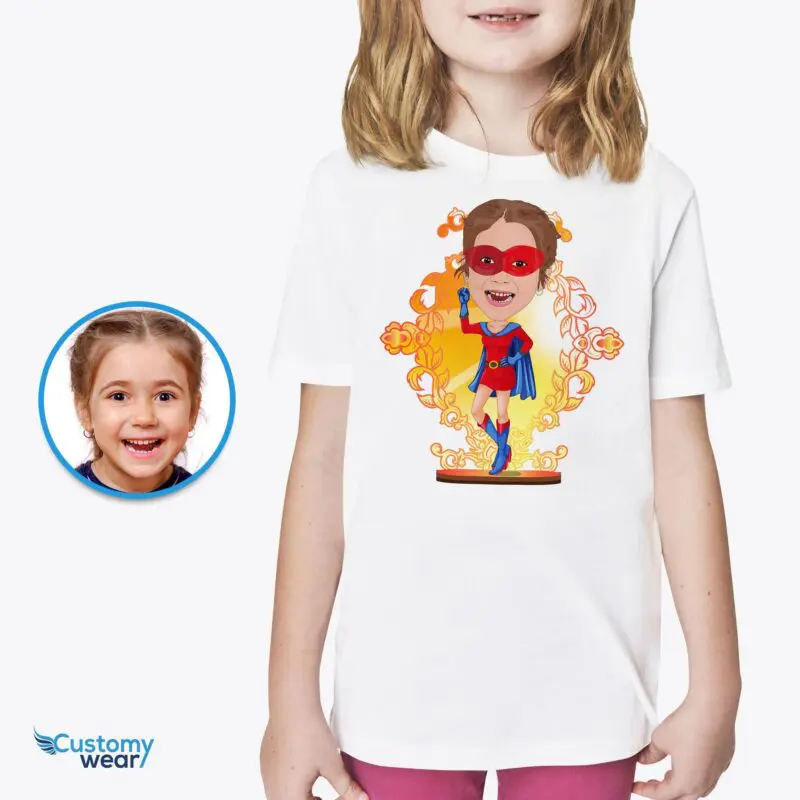 Personalized Superhero Kids Custom T-Shirt | Photo to Tee Masterpiece Axtra - ALL vector shirts - male www.customywear.com
