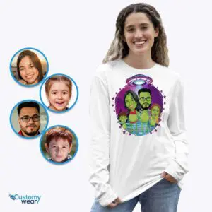 Personalized Alien Family Shirt: Custom Space Adventure Tee Adult shirts www.customywear.com