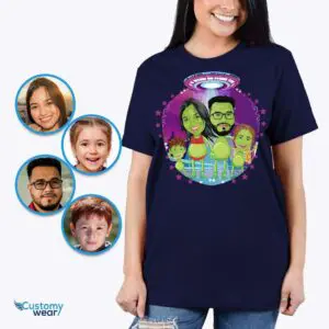 Personalized Alien Family Shirt: Custom Space Adventure Tee Adult shirts www.customywear.com