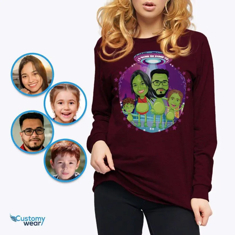 Personalized Alien Family Shirt: Custom Space Adventure Tee Adult shirts www.customywear.com