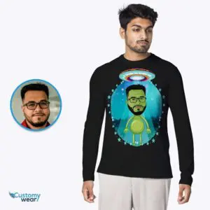 Custom Alien Shirt: Personalized UFO Portrait Tee Adult shirts www.customywear.com