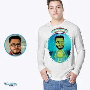 Custom Alien Shirt: Personalized UFO Portrait Tee Adult shirts www.customywear.com