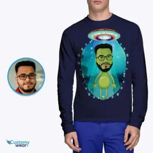 Custom Alien Shirt: Personalized UFO Portrait Tee Adult shirts www.customywear.com