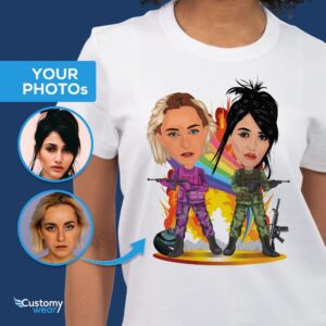 Custom Army Shirt – Personalized Lesbian Couple Gift for Military Enthusiasts Axtra - ALL vector shirts - male www.customywear.com