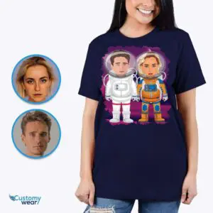 Custom Astronaut Couples Shirts – Personalized Space-Themed Gift for Anniversaries Adult shirts www.customywear.com