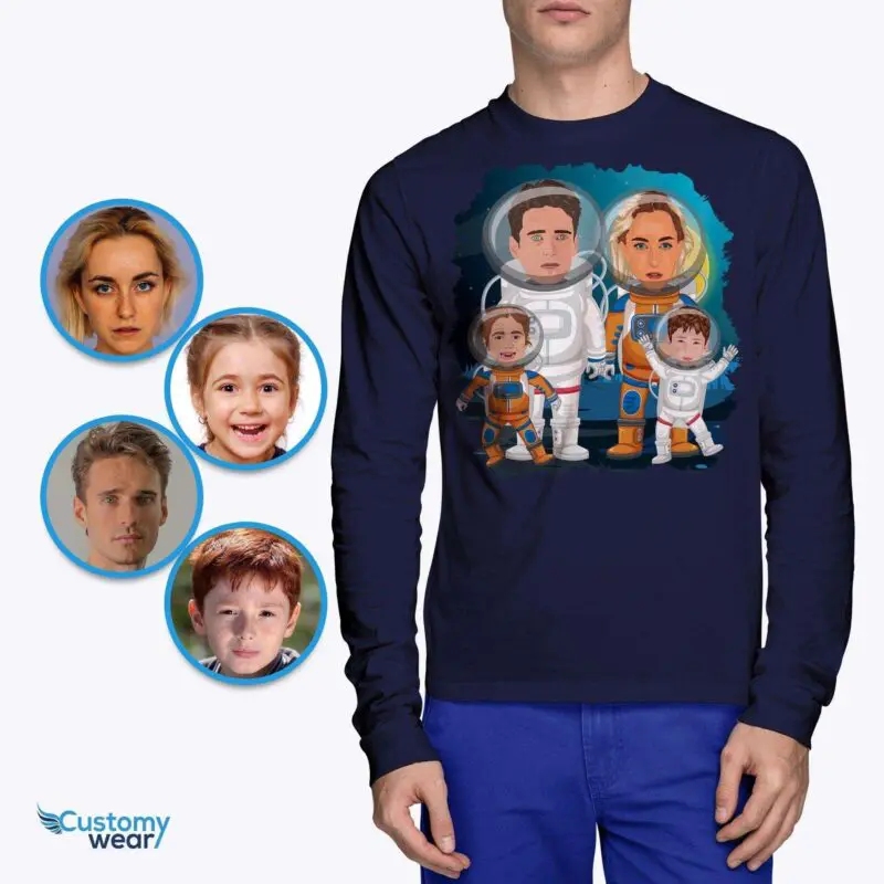 Custom Astronaut Family Shirt – Personalized Space-Themed Gift for Family Bonding Adult shirts www.customywear.com