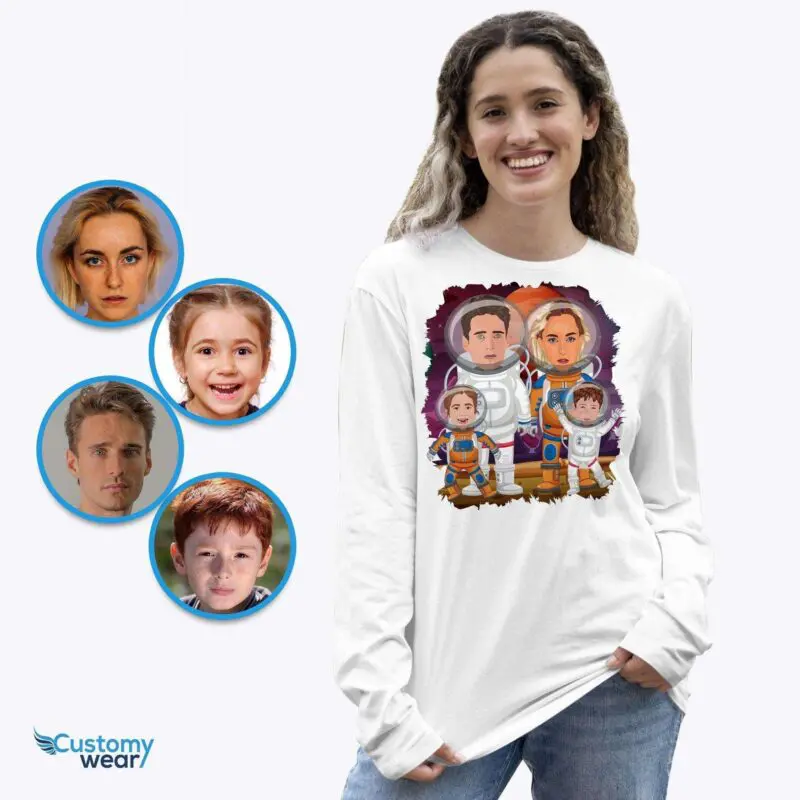 Custom Astronaut Family Shirt – Personalized Space-Themed Gift for New Parents Adult shirts www.customywear.com
