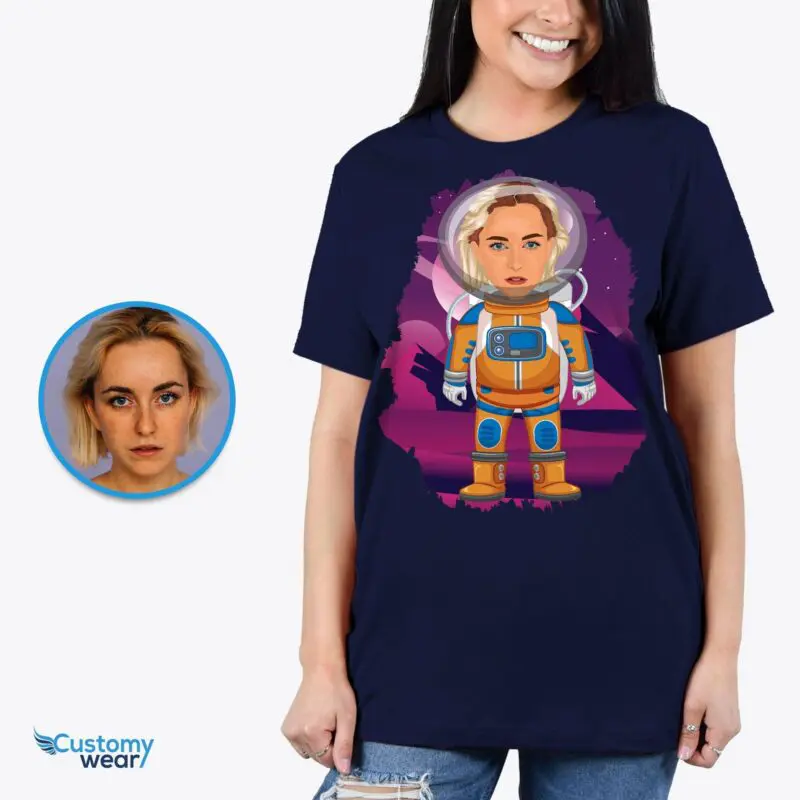 Custom Astronaut Shirt – Personalized Moon Science Tee for Her Adult shirts www.customywear.com