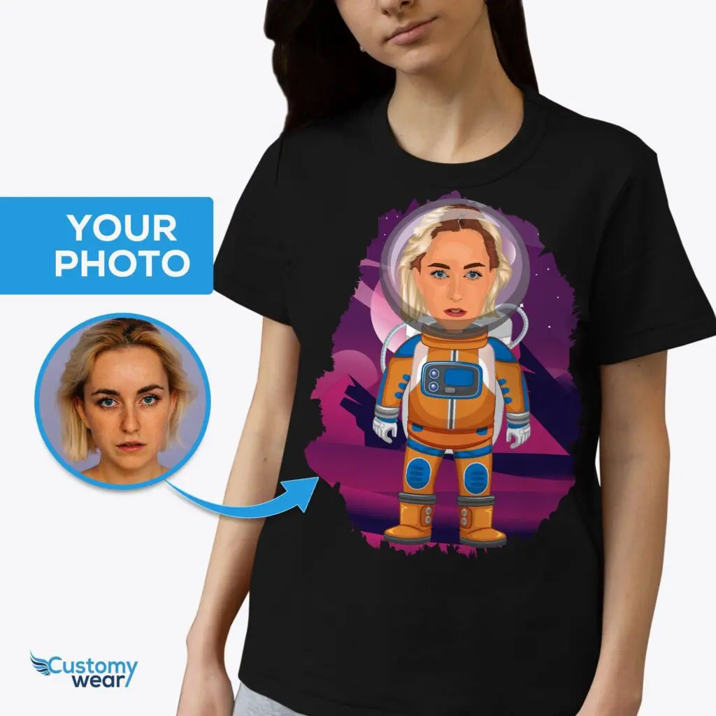 Custom Astronaut Shirt – Personalized Moon Science Tee for Her Adult shirts www.customywear.com