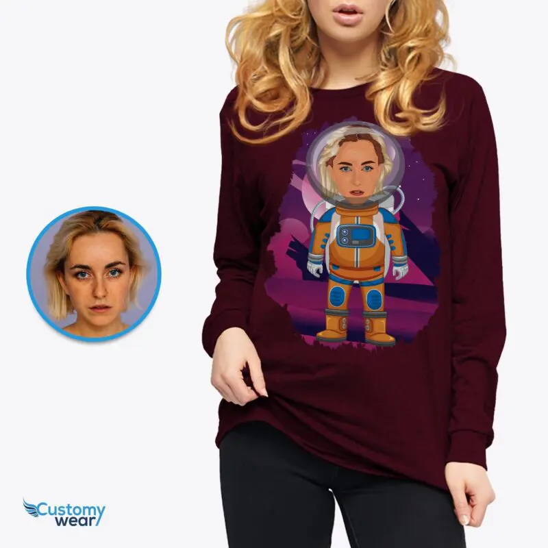 Custom Astronaut Shirt – Personalized Moon Science Tee for Her Adult shirts www.customywear.com