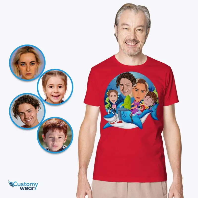 Custom Baby Shark Family Shirts | Personalized Shark Riding Tees Adult shirts www.customywear.com