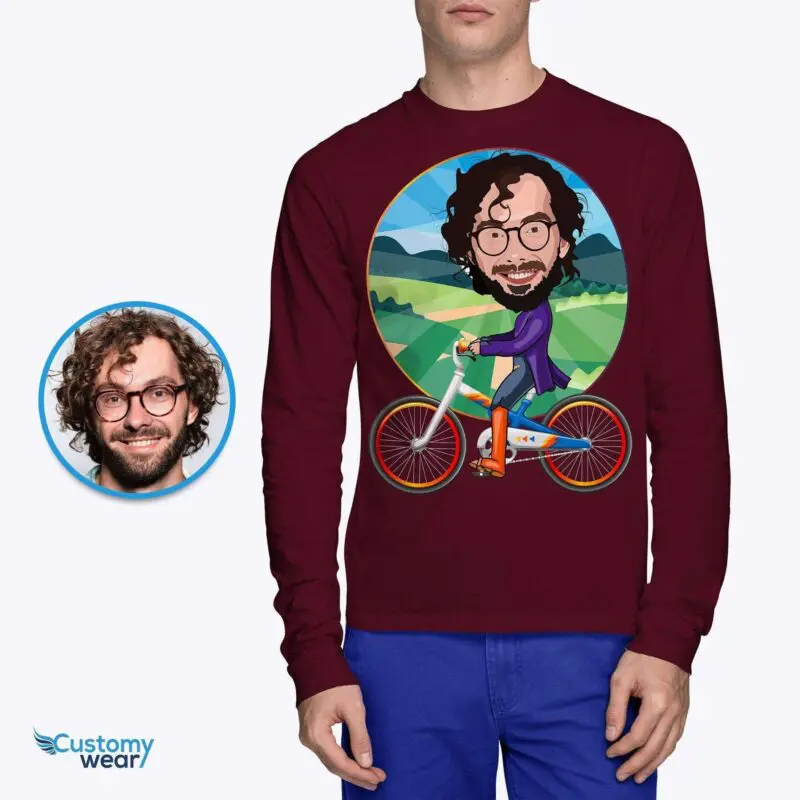 Custom Bicycle Shirt | Bike Lovers Mountain Field Tee Adult shirts www.customywear.com