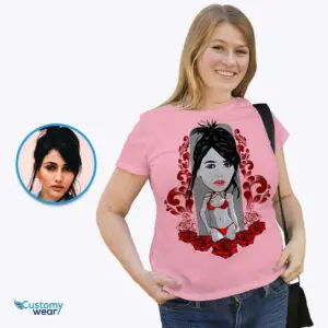 Transform Your Photo into a Custom Bikini Girl Retro T-Shirt – Personalized Vintage Tee Adult shirts www.customywear.com