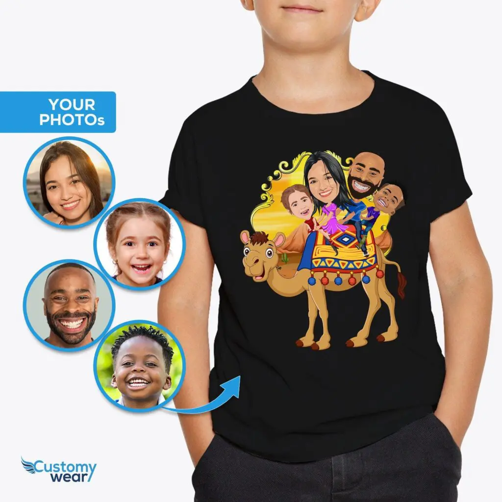 Custom Camel Family Youth Shirt – Adventure Gifts, Personalized Desert Outdoor Shirt for Boys Axtra - ALL vector shirts - male www.customywear.com