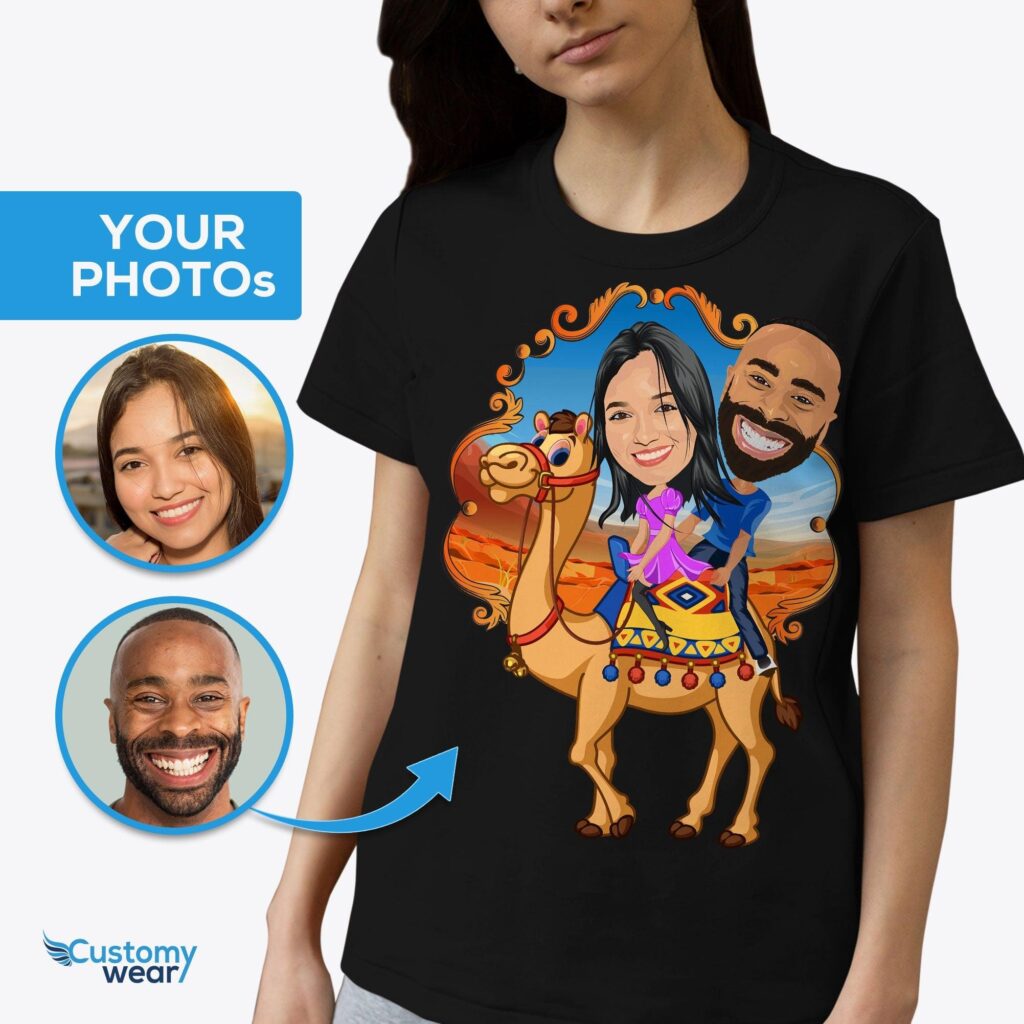 Custom Camel Ride Couple Shirt – Personalized Desert Animal Tee, Best Friend and Couples Gift Adult shirts www.customywear.com