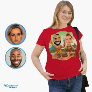 Transform Your Photo into Custom Caveman Couples Shirt – Personalized Matching Tees Adult shirts www.customywear.com