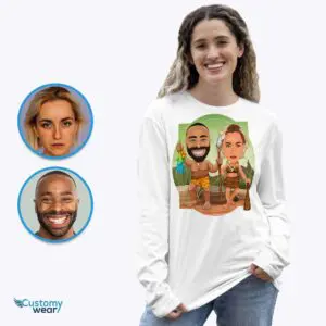 Transform Your Photo into Custom Caveman Couples Shirt – Personalized Matching Tees Adult shirts www.customywear.com