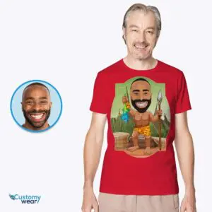 Transform Your Photo into Custom Caveman Shirt for Men – Personalized Tee Adult shirts www.customywear.com