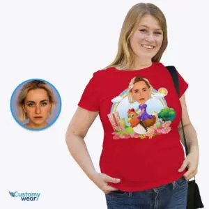 Custom Chicken Shirt – Transform Your Photo into Crazy Chicken Lady Tee Adult shirts www.customywear.com