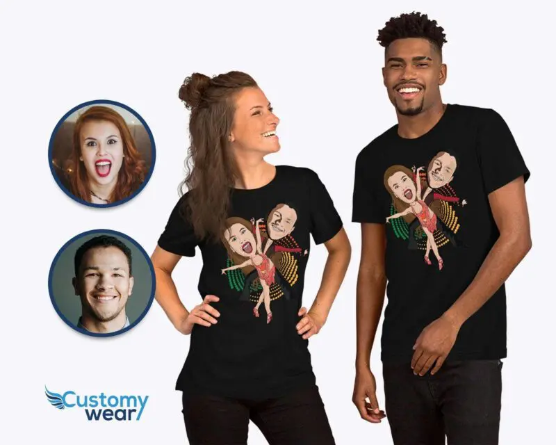 Custom Dance T-Shirt – Personalized Modern Salsa Couple Tee Adult shirts www.customywear.com