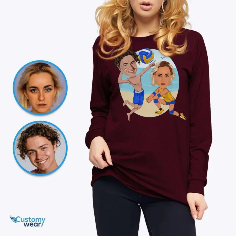 Transform Your Photo into a Custom Volleyball Shirt – Unique Volleyball Gifts Adult shirts www.customywear.com