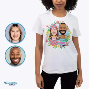 Transform Your Photo into Custom Easter Egg Couple Shirt – Fun Matching Gift Adult shirts www.customywear.com