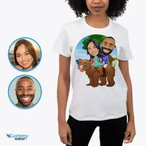 Transform Your Photos into Custom Couples Bear Shirt – Whimsical Personalized Gift Adult shirts www.customywear.com