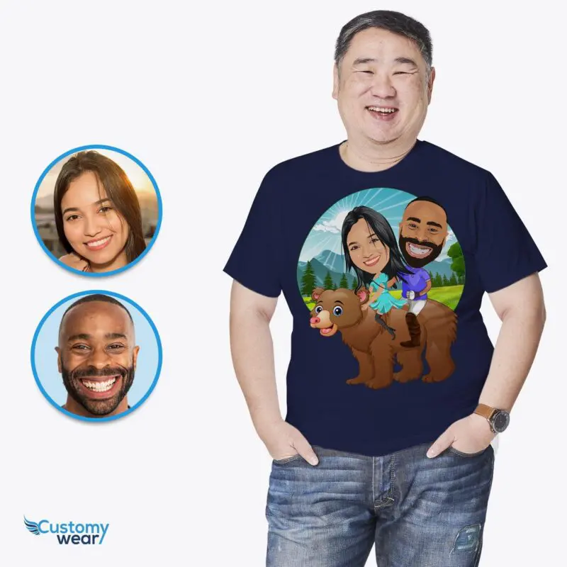 Custom Couples Bear Shirt – Personalized Pooh Bear Adventure Tee for Him Adult shirts www.customywear.com
