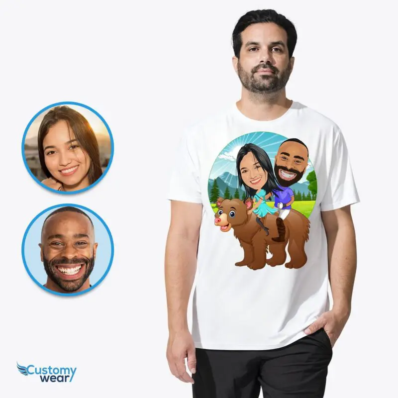 Custom Couples Bear Shirt – Personalized Pooh Bear Adventure Tee for Him Adult shirts www.customywear.com