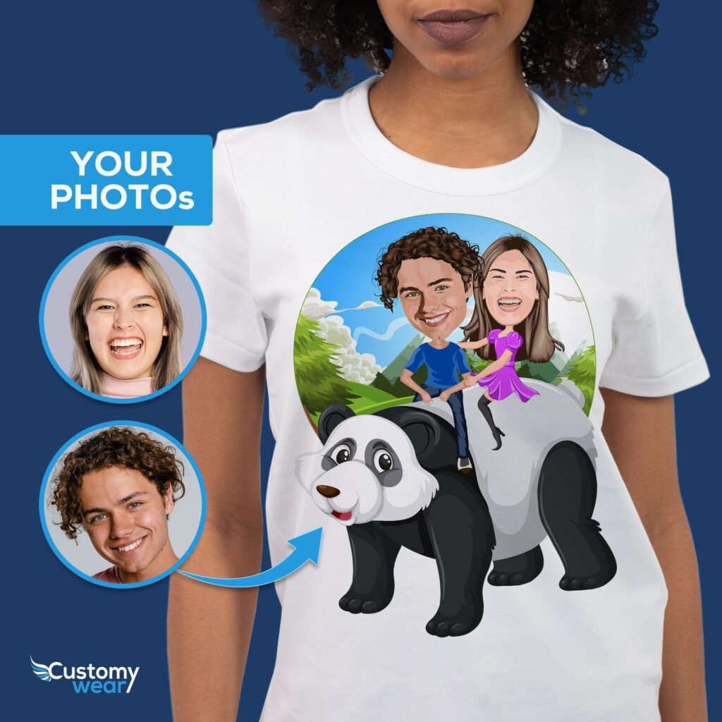 Custom Panda Couple T-Shirts – Personalized Matching Adventure Shirts Adult shirts www.customywear.com