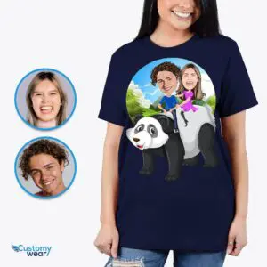 Custom Panda Couple T-Shirts – Personalized Matching Adventure Shirts Adult shirts www.customywear.com