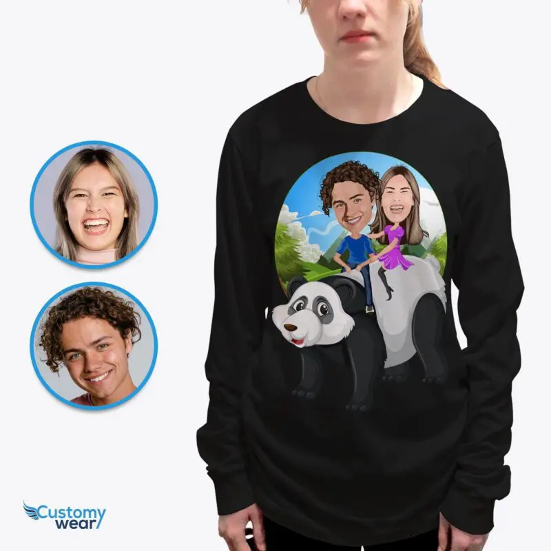Custom Panda Couple T-Shirts – Personalized Matching Adventure Shirts Adult shirts www.customywear.com