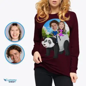 Custom Panda Couple T-Shirts – Personalized Matching Adventure Shirts Adult shirts www.customywear.com