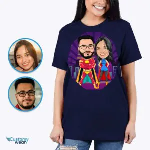 Custom Superhero Couples Shirts – Personalized Relationship Gifts Adult shirts www.customywear.com