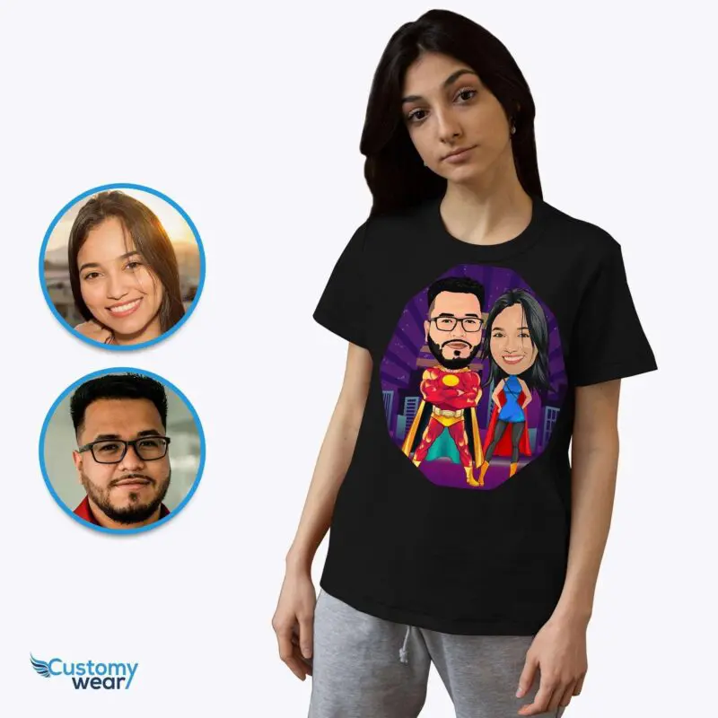 Custom Superhero Couples Shirts – Personalized Relationship Gifts Adult shirts www.customywear.com