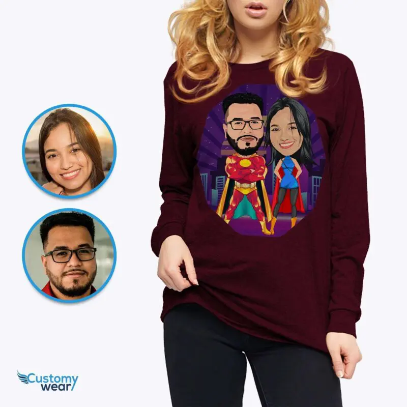 Custom Superhero Couples Shirts – Personalized Relationship Gifts Adult shirts www.customywear.com