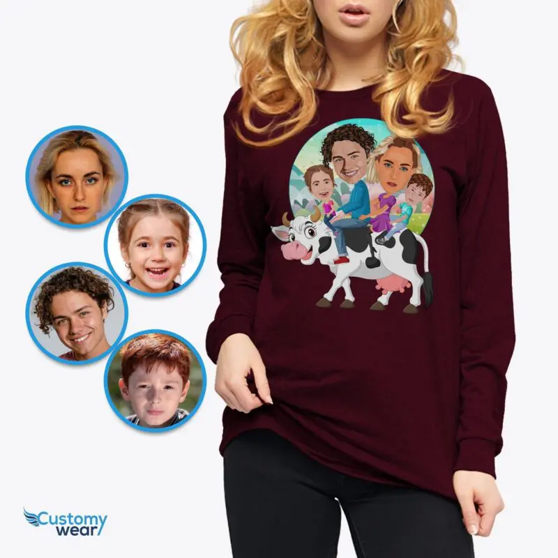 Custom Cow Family Shirt – Personalized Mama Cow Funny Mom Gift Adult shirts www.customywear.com