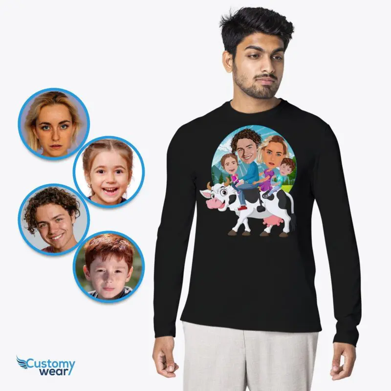 Personalized Papa Cow Shirt – Custom Cow Family Tee for Funny Dads  URL Slug: Adult shirts www.customywear.com