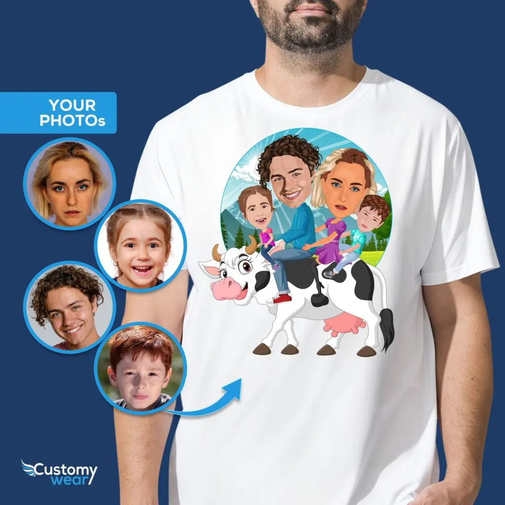 Personalized Papa Cow Shirt – Custom Cow Family Tee for Funny Dads  URL Slug: Adult shirts www.customywear.com