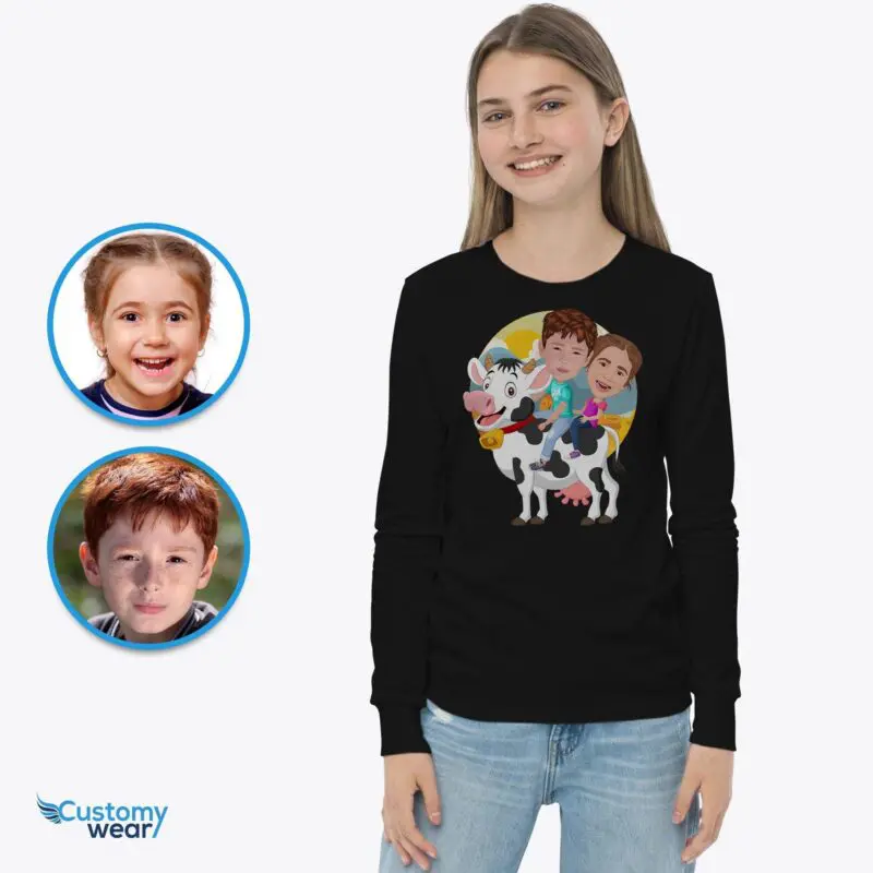 Custom Cow Siblings Shirt – Personalized Brother and Sister Cow Tee Axtra - ALL vector shirts - male www.customywear.com